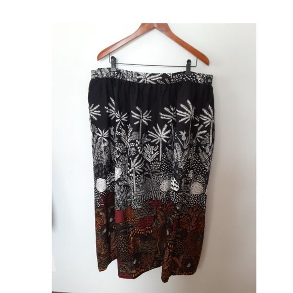 Sandra Cunningham Designs Women's Black and Brown Multicolor Skirt - Picture 7 of 10